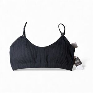 NWT COTTON ON Black Ribbed Tiny Crop XL